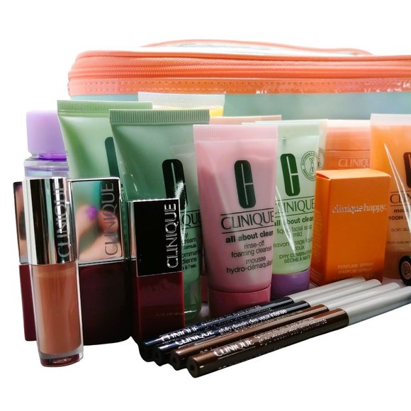 CLINIQUE Makeup and Skincare Bundle 35+ Items Including 2 Makeup Bags - Picture 3 of 15
